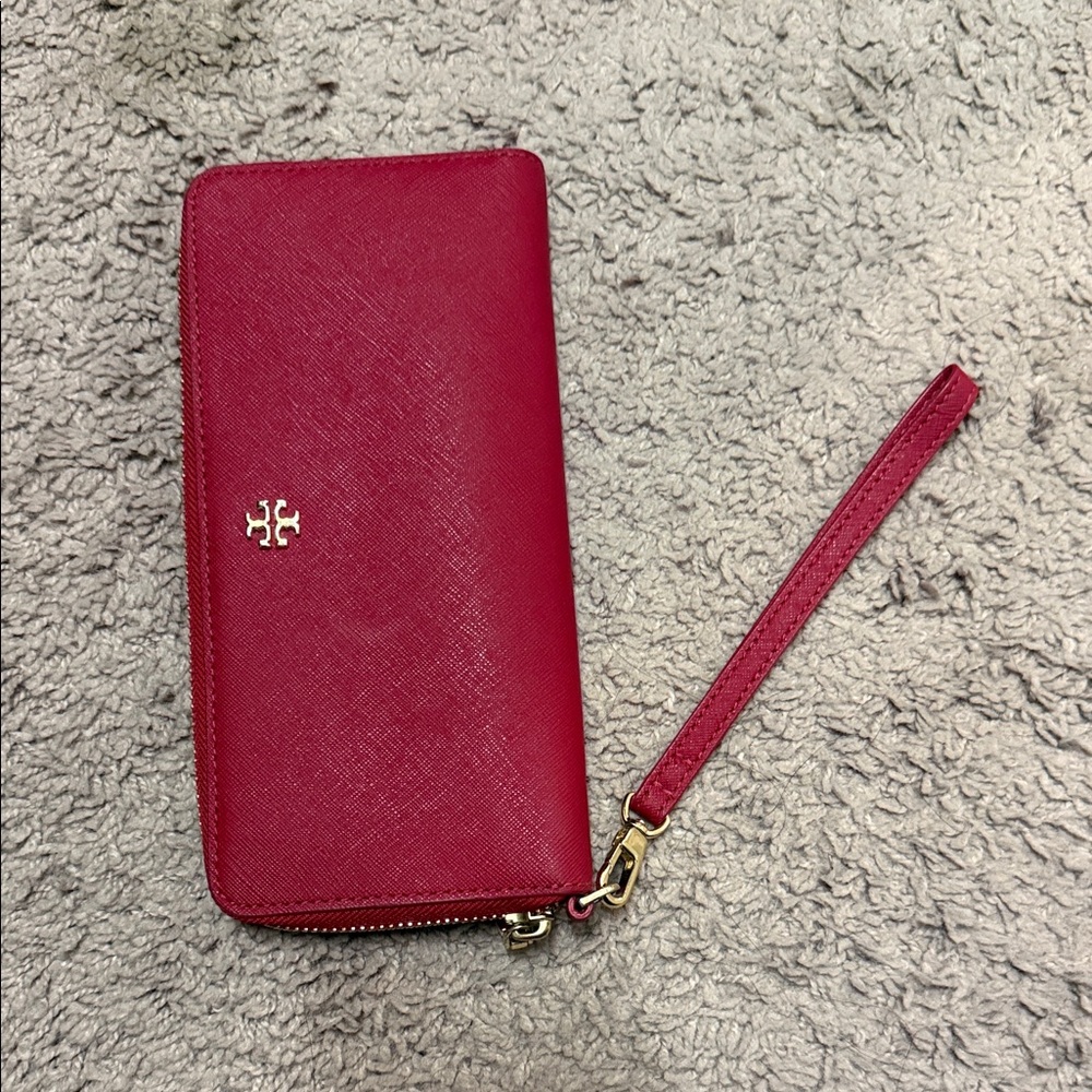 Tory Burch Cherry Red Wristlet
